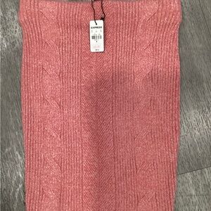 Express Rose Cable Knit Pencil Skirt